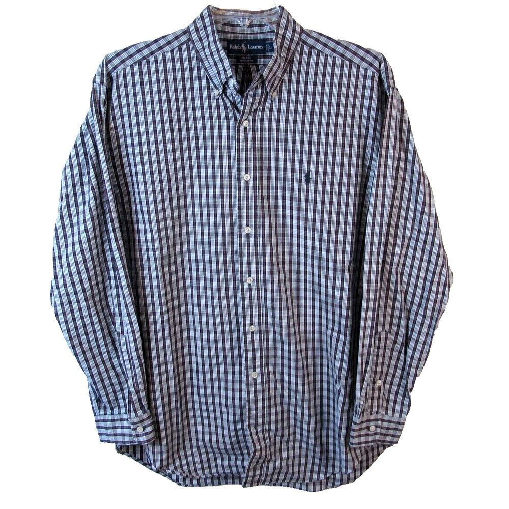 Ralph Lauren Blake Long‎ Sleeve Button Down Shirt Men's Large Cotton